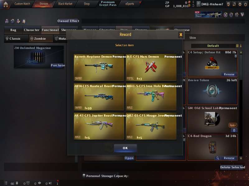 Game account sale CrossFire