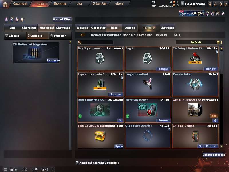 Game account sale CrossFire