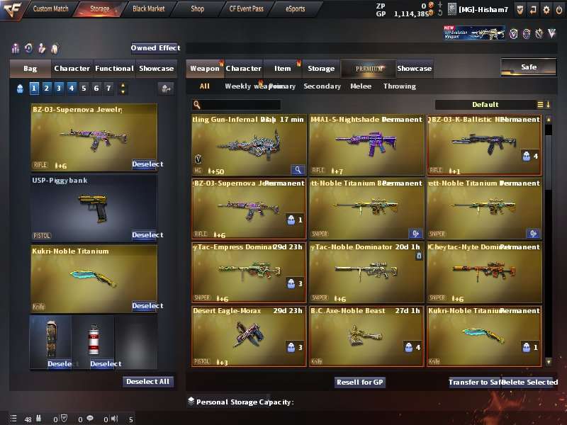 Game account sale CrossFire