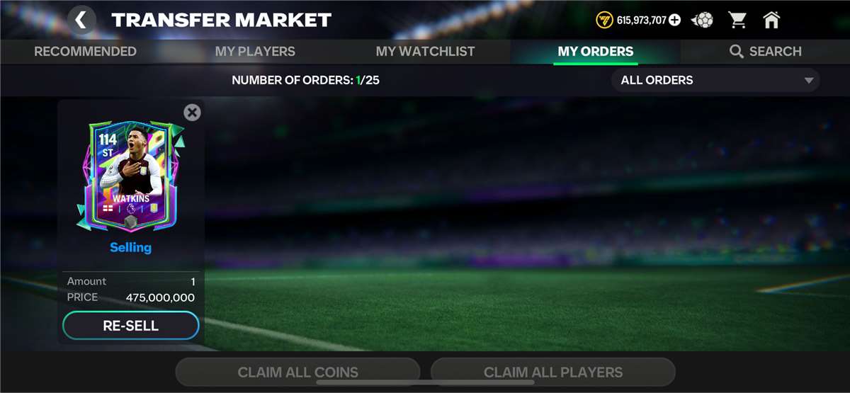Game account sale Fifa mobile