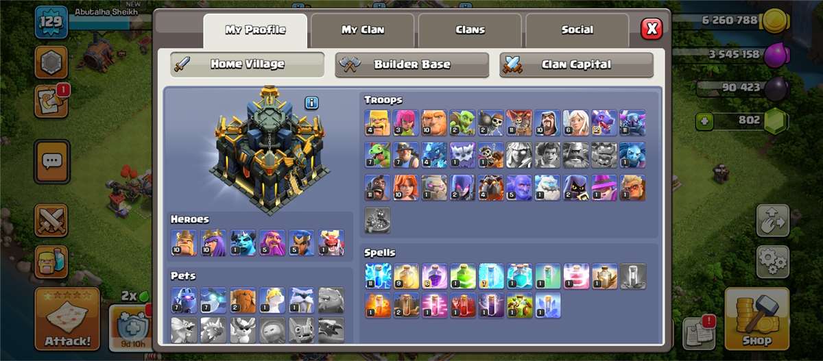 Game account sale Clash of Clans