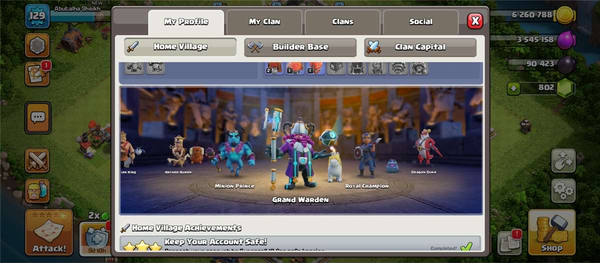 Game account sale Clash of Clans