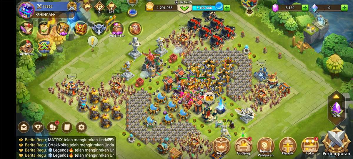 Penjualan akun permainan Castle Clash