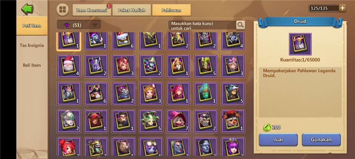 Penjualan akun permainan Castle Clash
