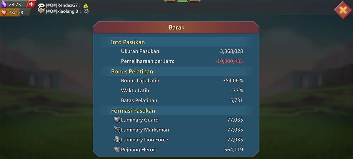 Game account sale Lords Mobile
