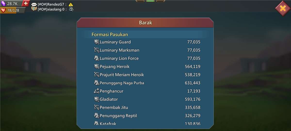 Game account sale Lords Mobile
