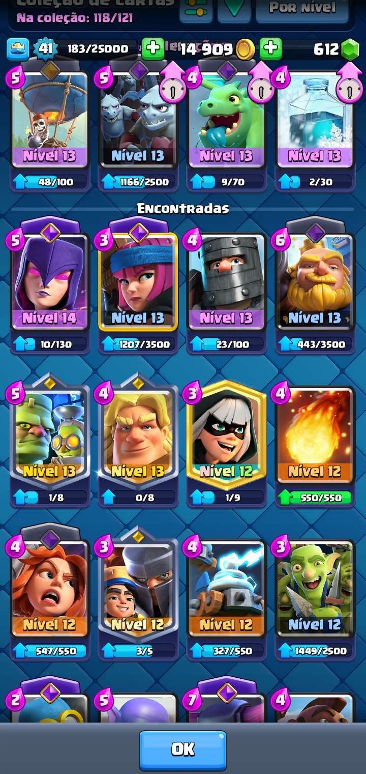 Venda de conta de jogo Clash Royale