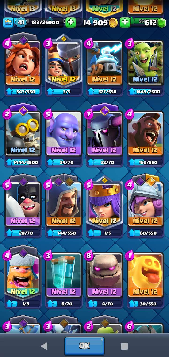 Venda de conta de jogo Clash Royale