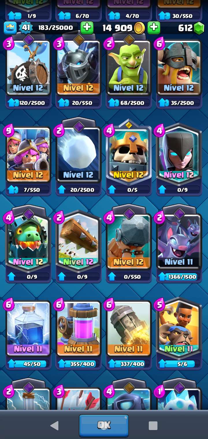 Venda de conta de jogo Clash Royale