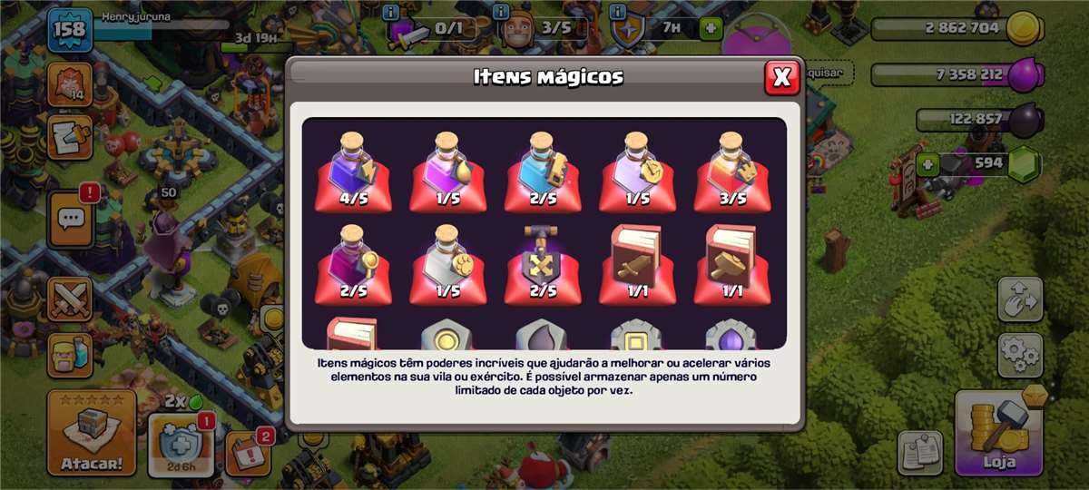 Venda de conta de jogo Clash of Clans