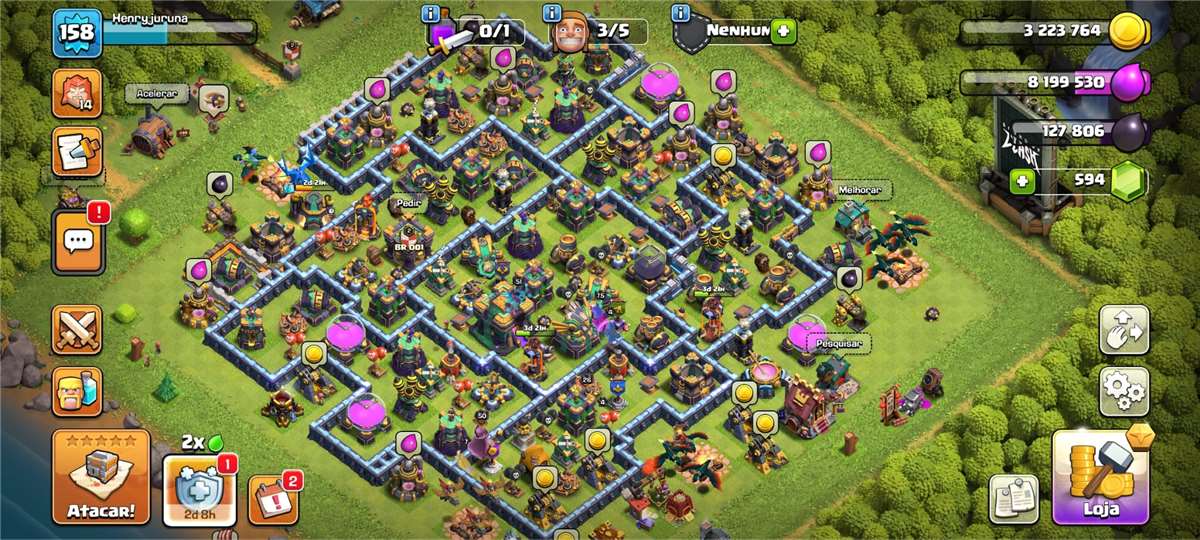 Venda de conta de jogo Clash of Clans
