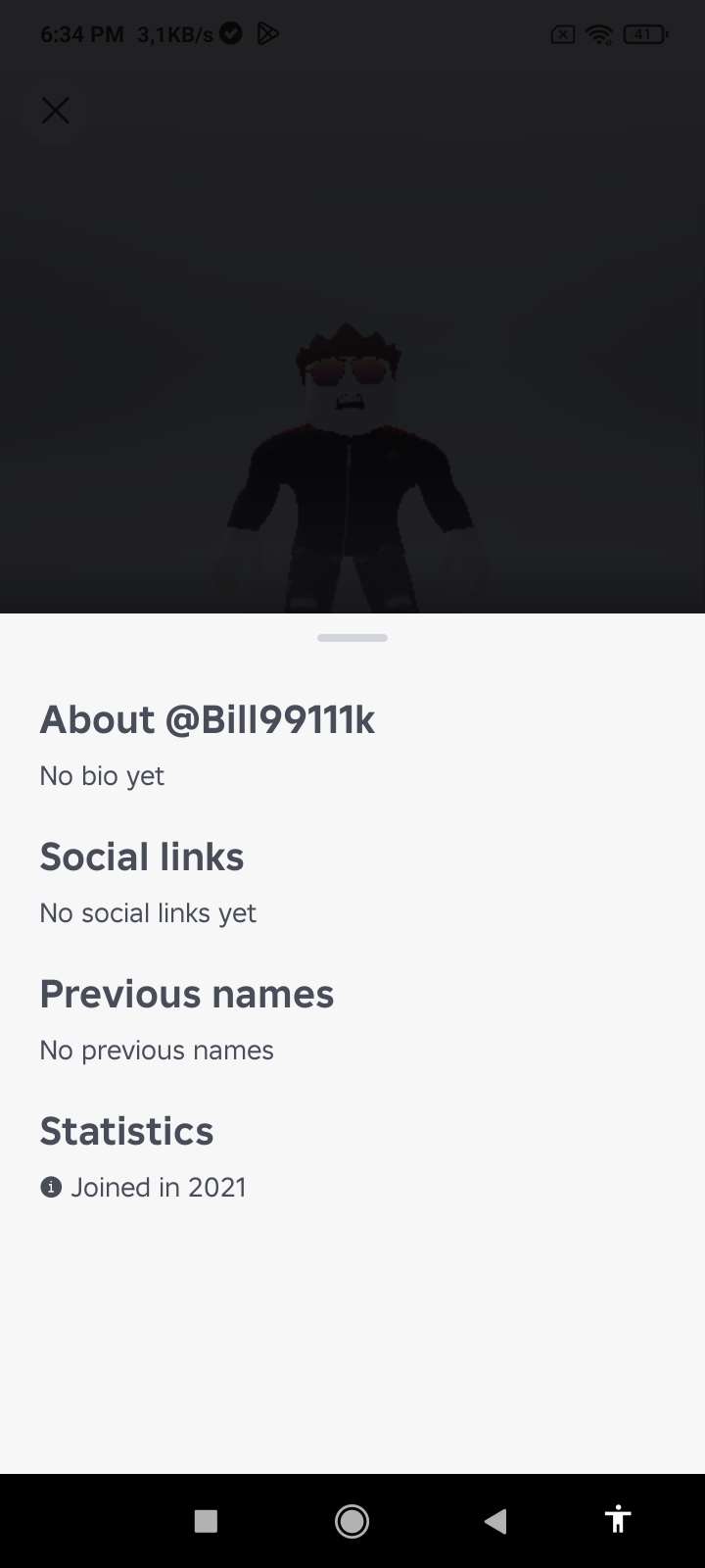 Game account sale Roblox