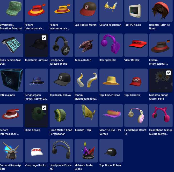 Penjualan akun permainan Roblox