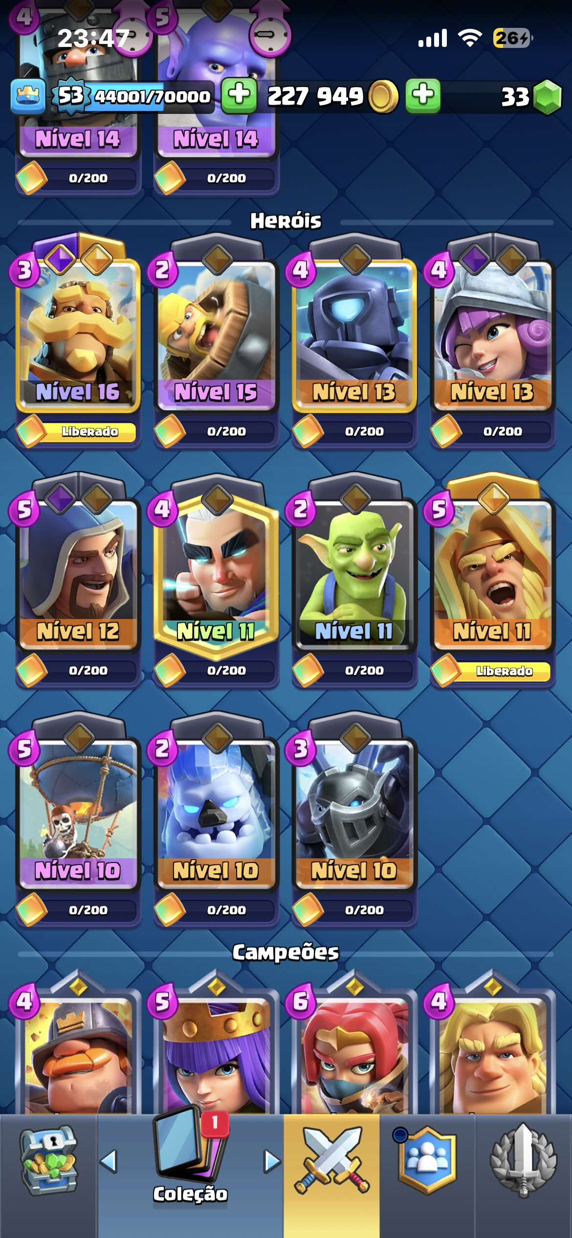 Venda de conta de jogo Clash Royale