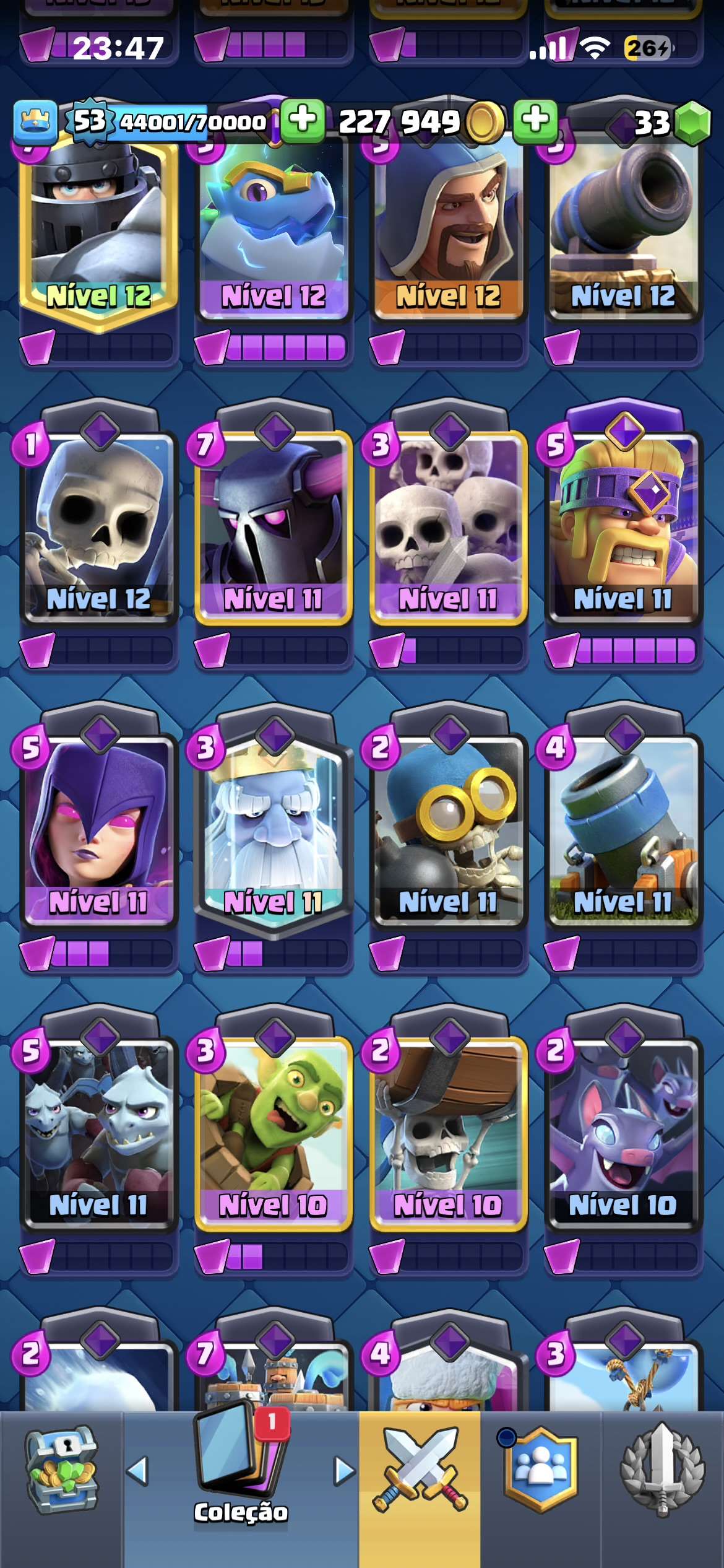 Venda de conta de jogo Clash Royale