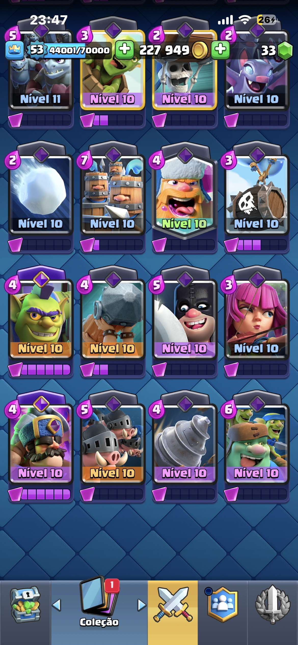 Venda de conta de jogo Clash Royale