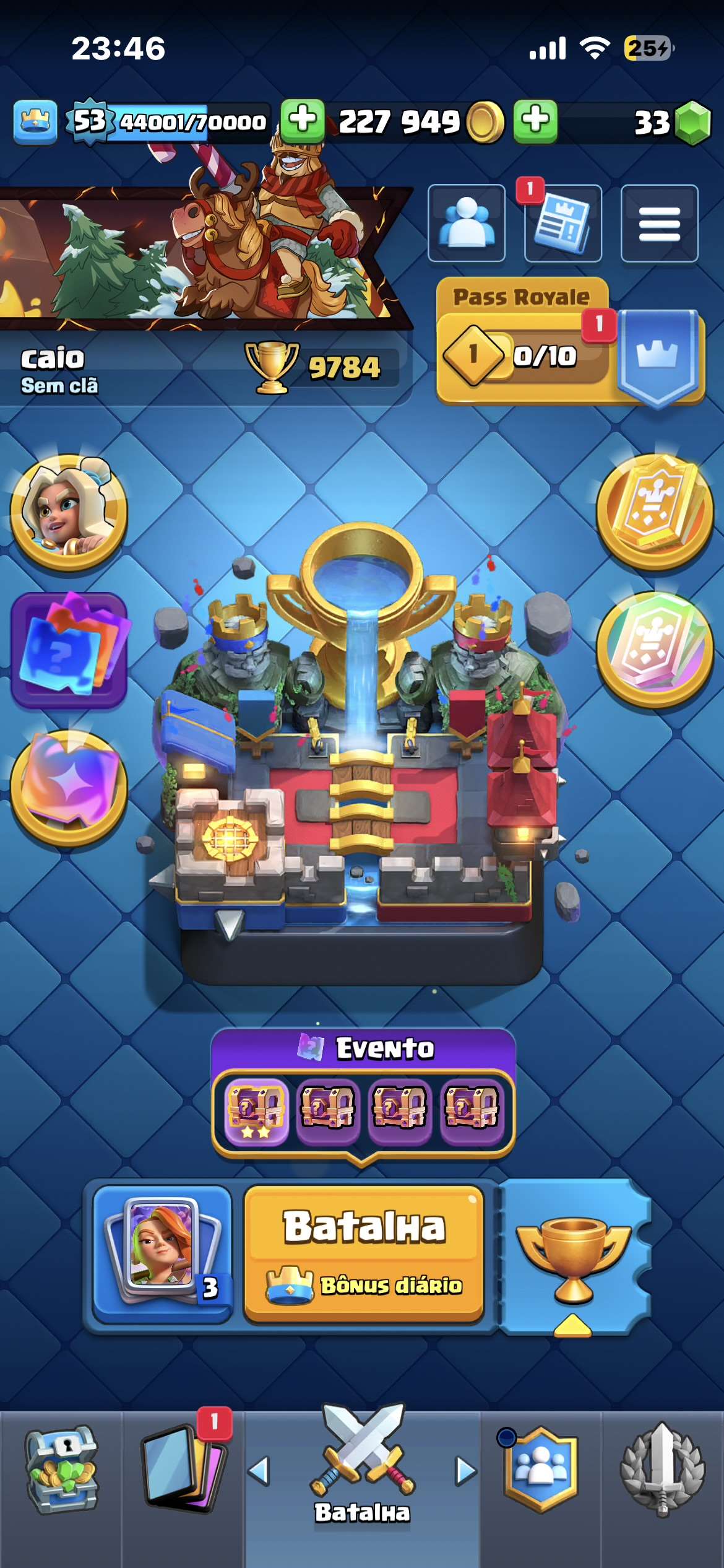 Venda de conta de jogo Clash Royale