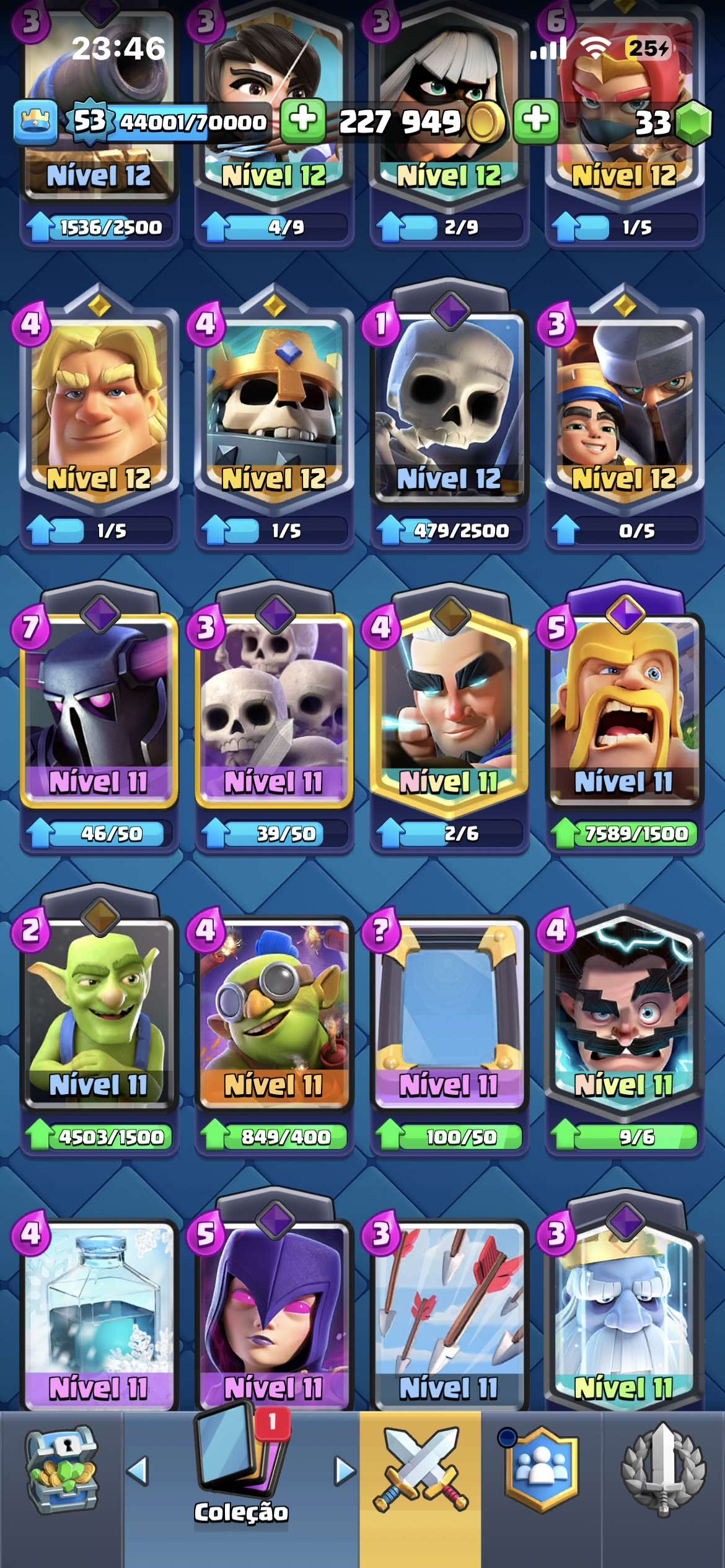Venda de conta de jogo Clash Royale