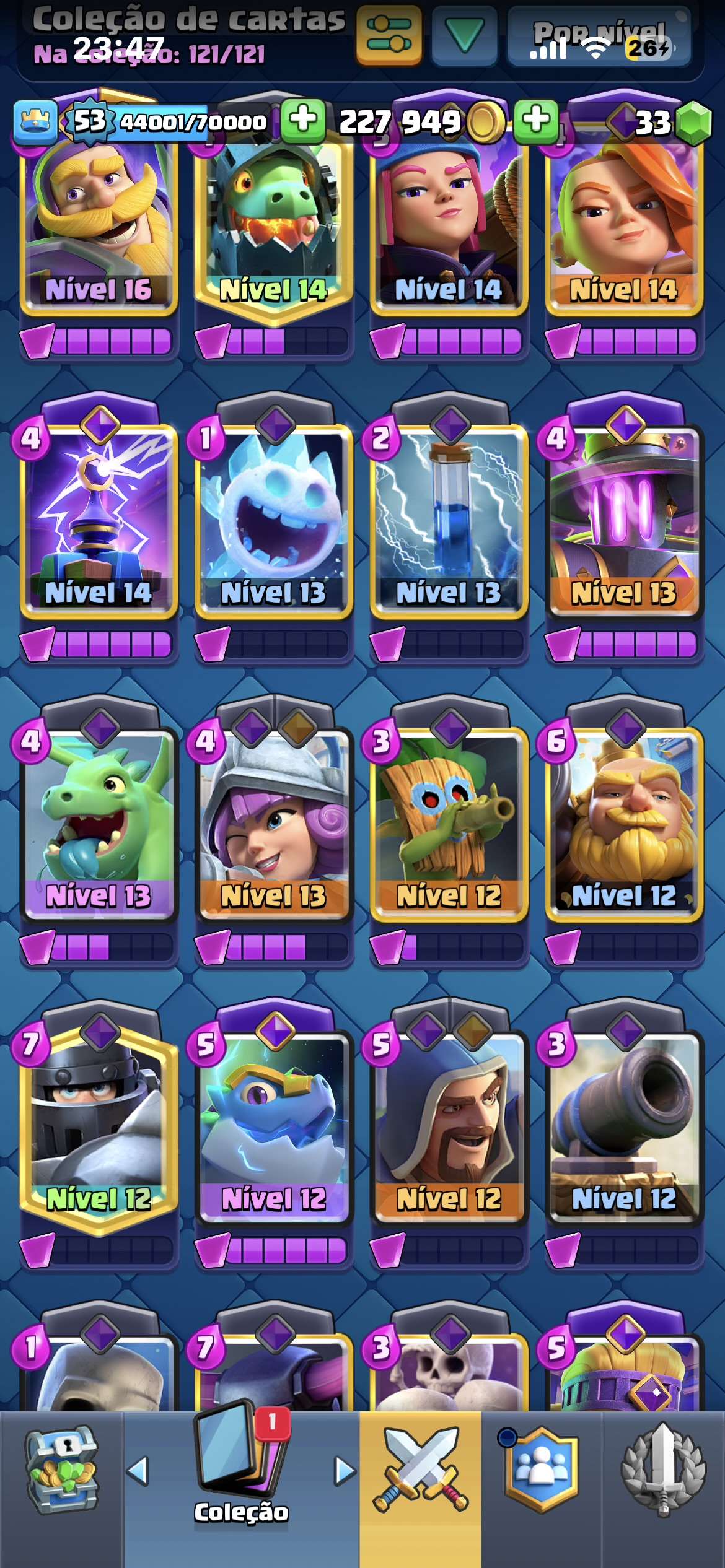 Venda de conta de jogo Clash Royale