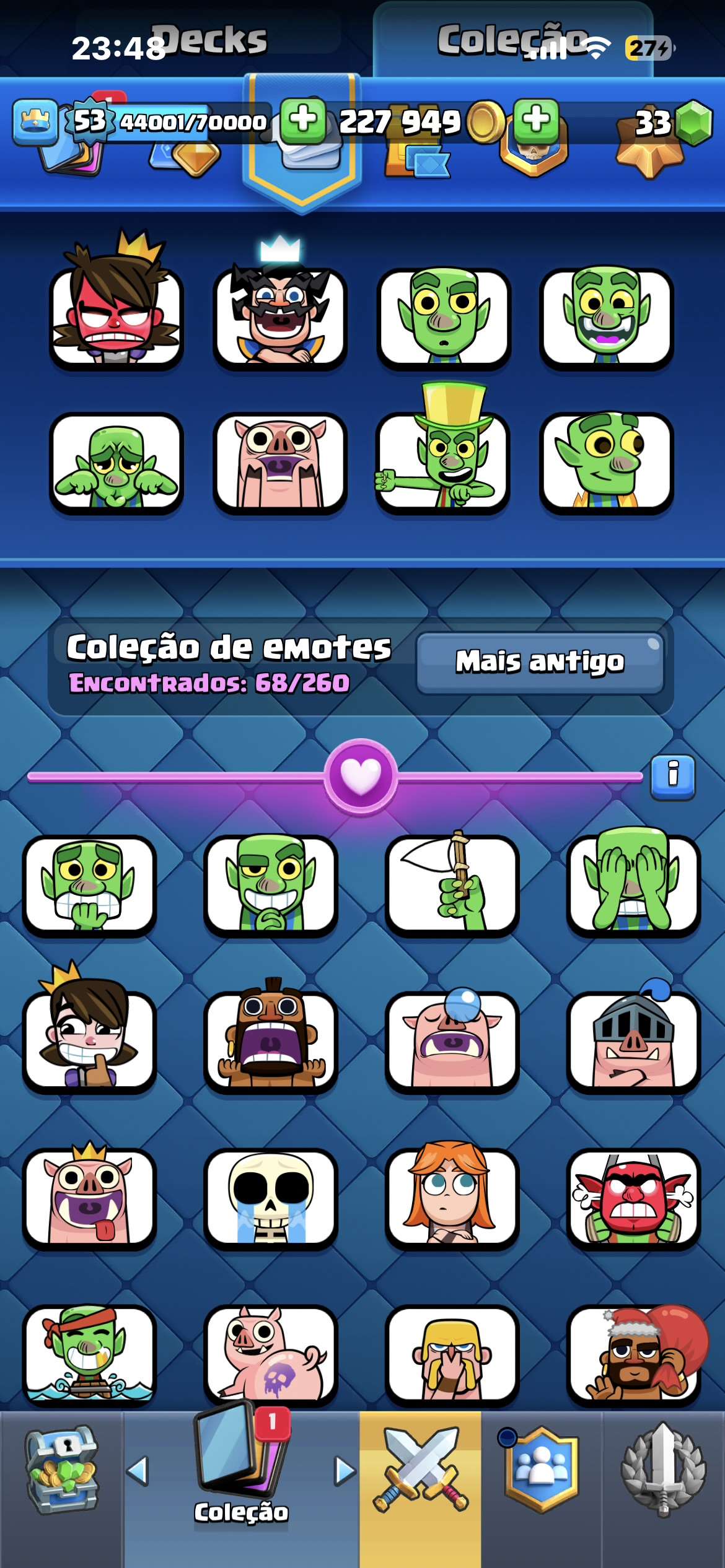 Venda de conta de jogo Clash Royale