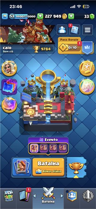Conta 9784 troféus - Vender conta Contas Clash Royale