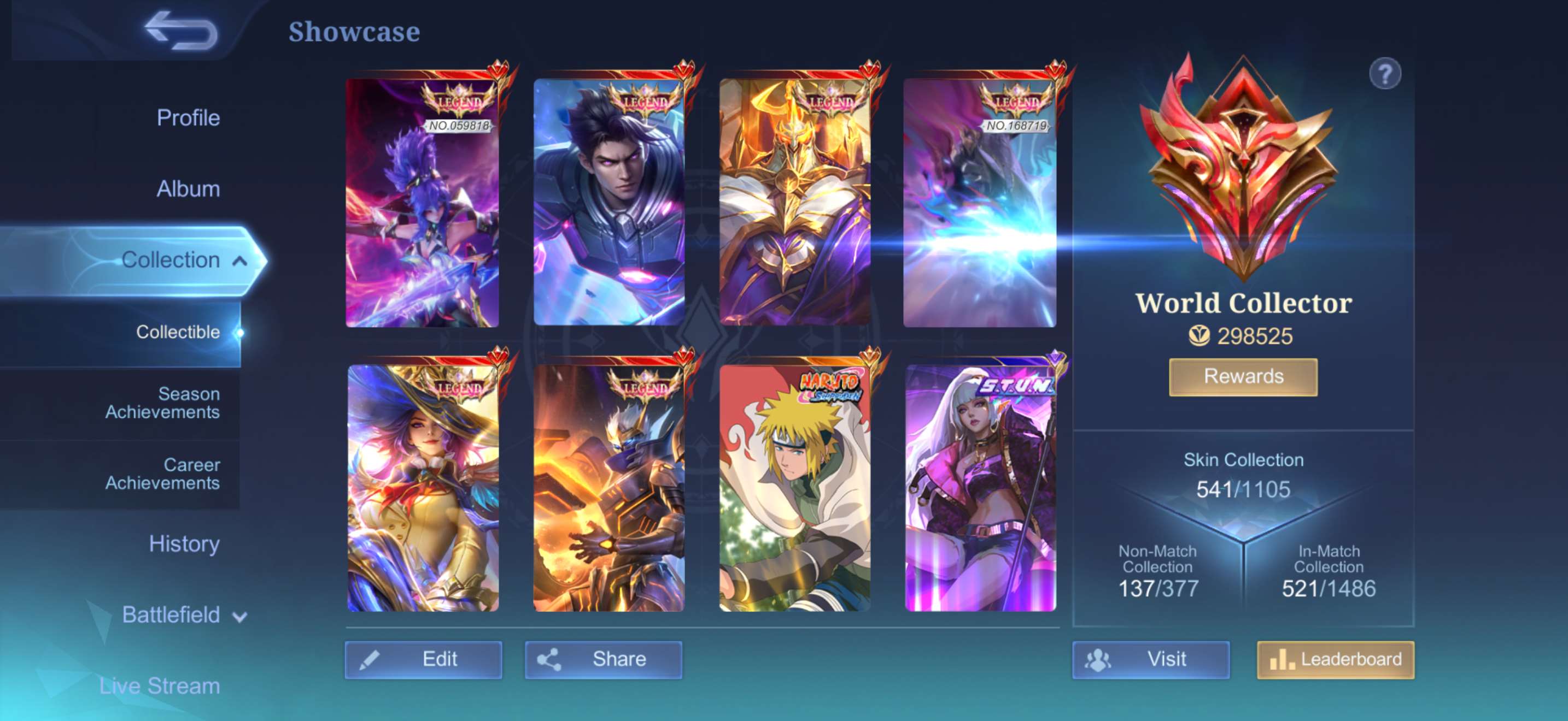 Game account sale Mobile Legends