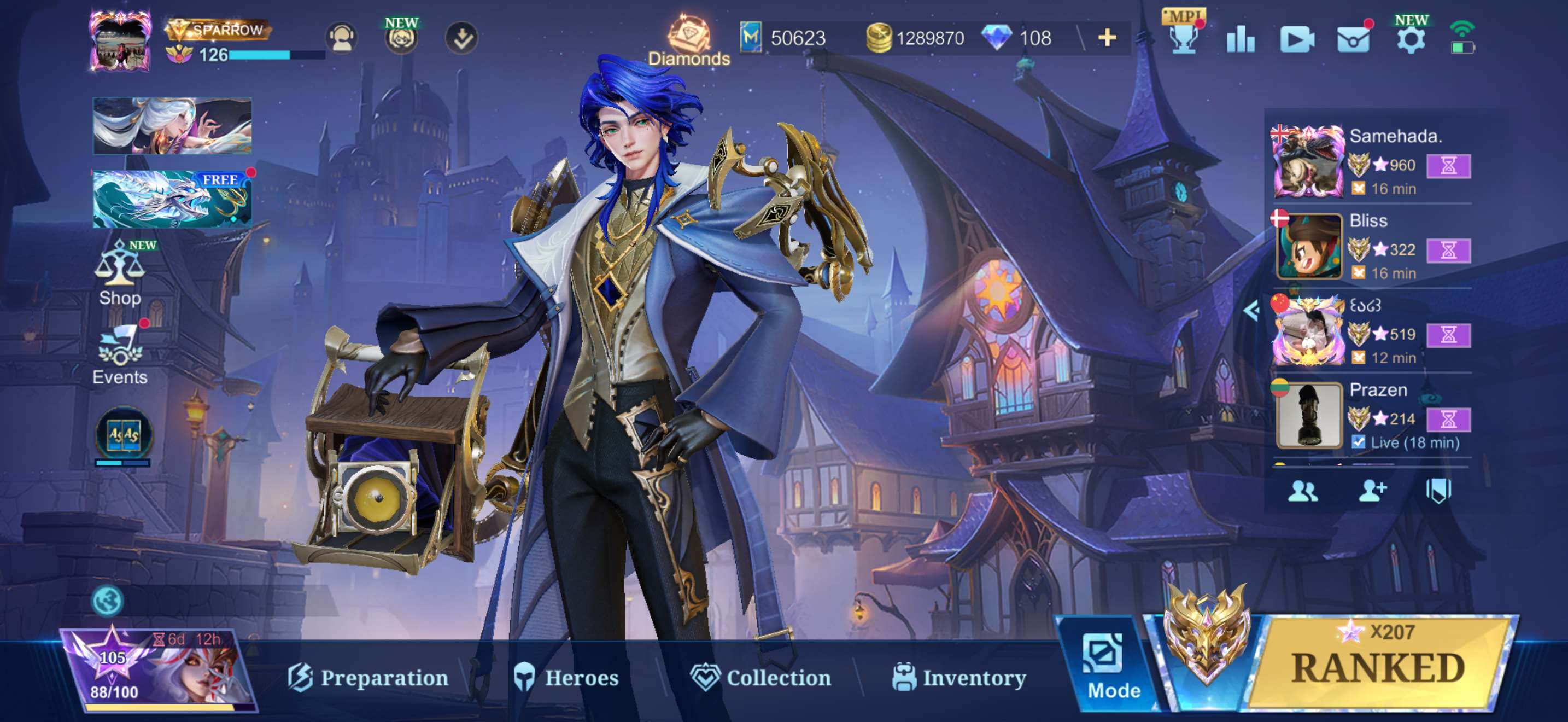 Game account sale Mobile Legends