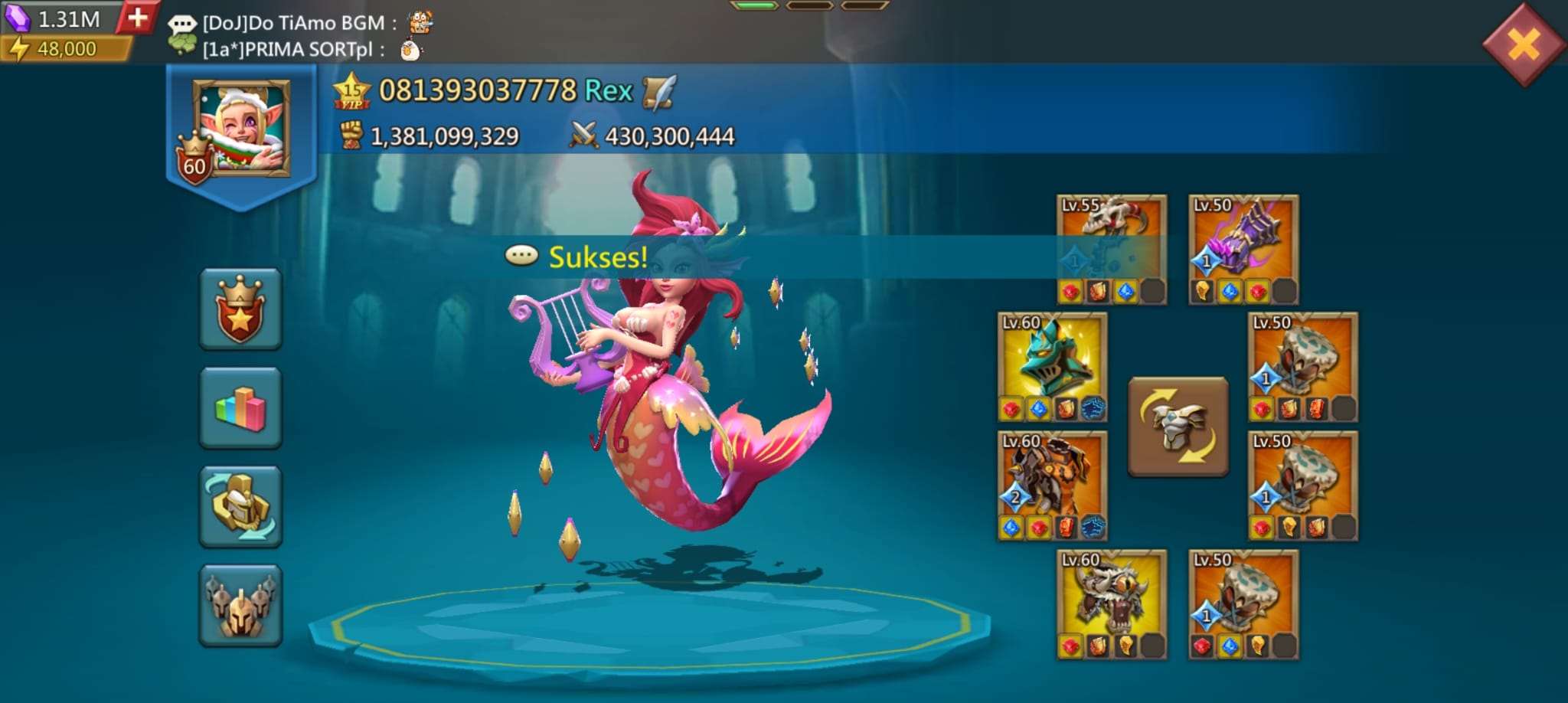 Penjualan akun permainan Lords Mobile