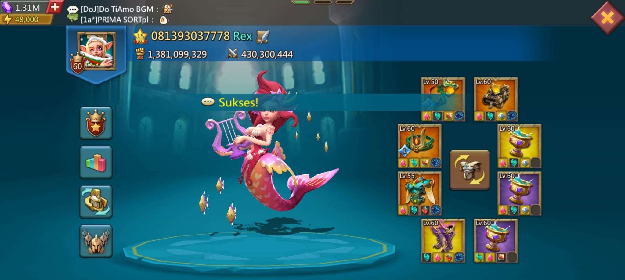 Penjualan akun permainan Lords Mobile