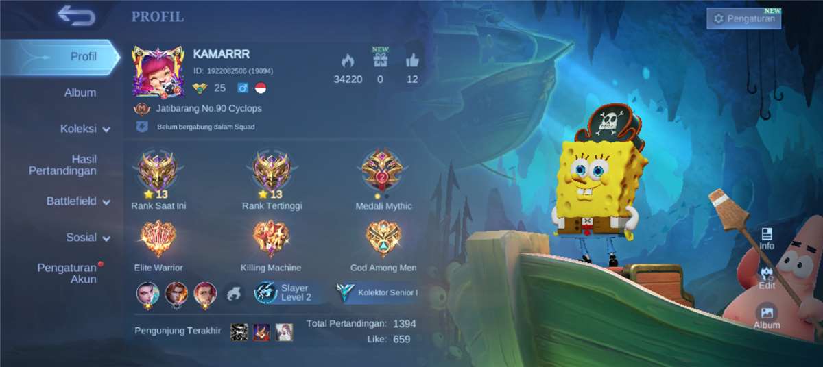 Penjualan akun permainan Mobile Legends