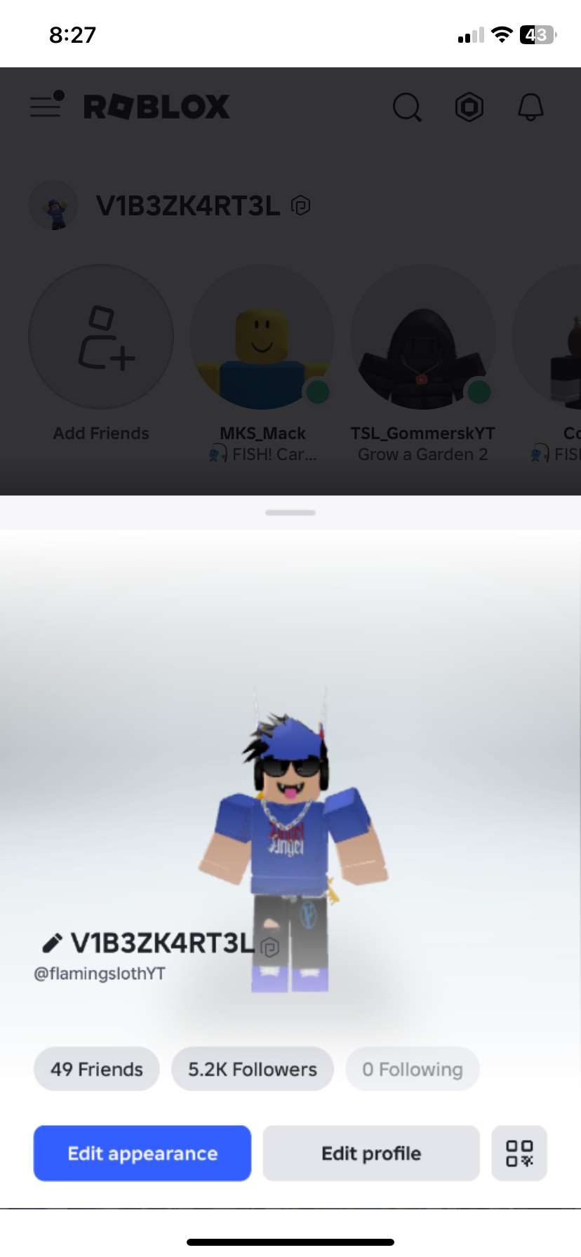 Game account sale Roblox