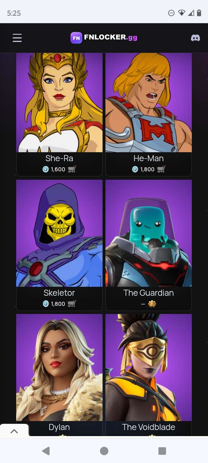 Game account sale Fortnite