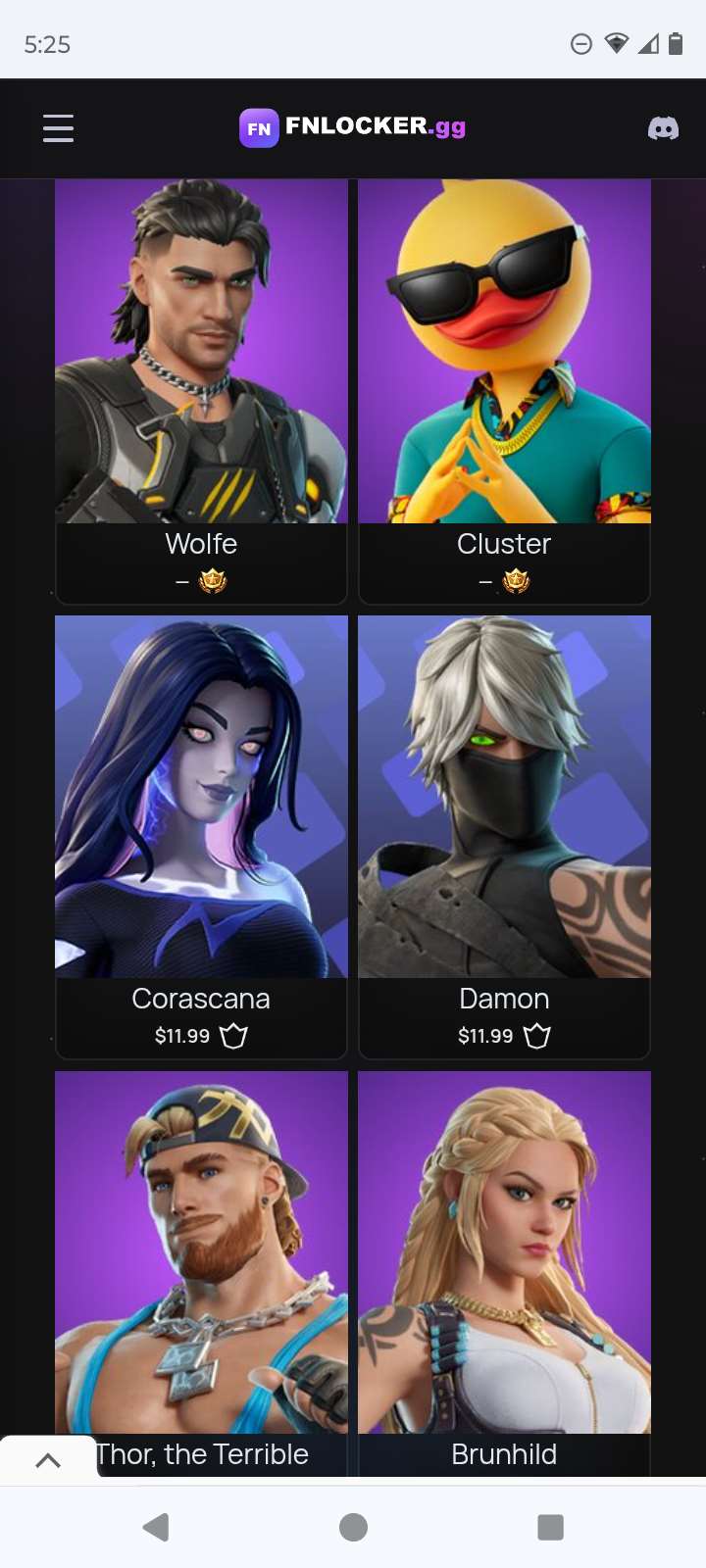Game account sale Fortnite