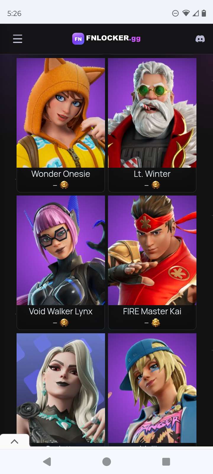 Game account sale Fortnite
