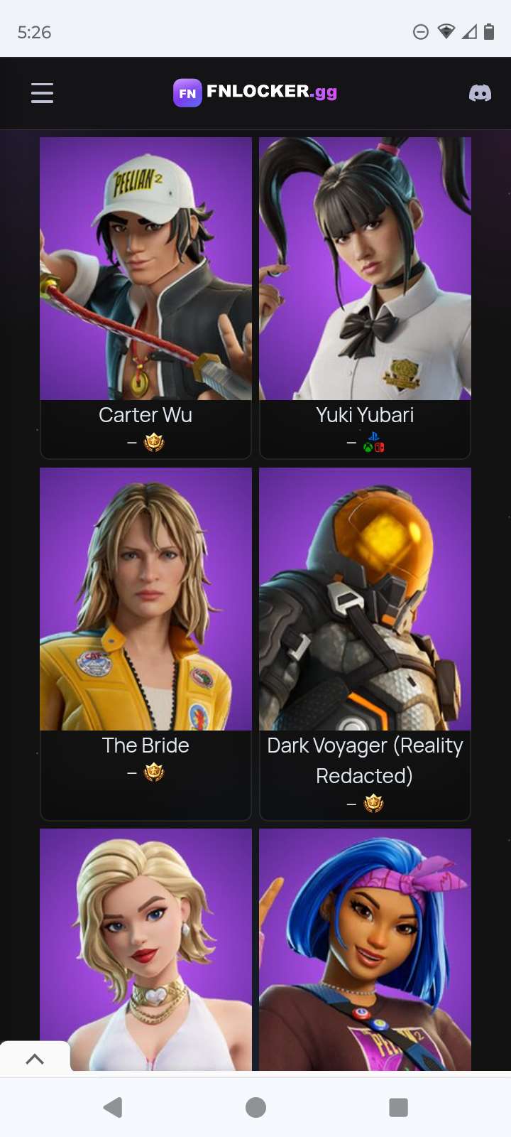 Game account sale Fortnite