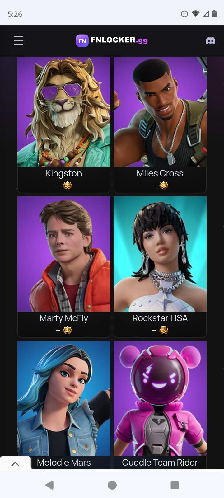 Game account sale Fortnite