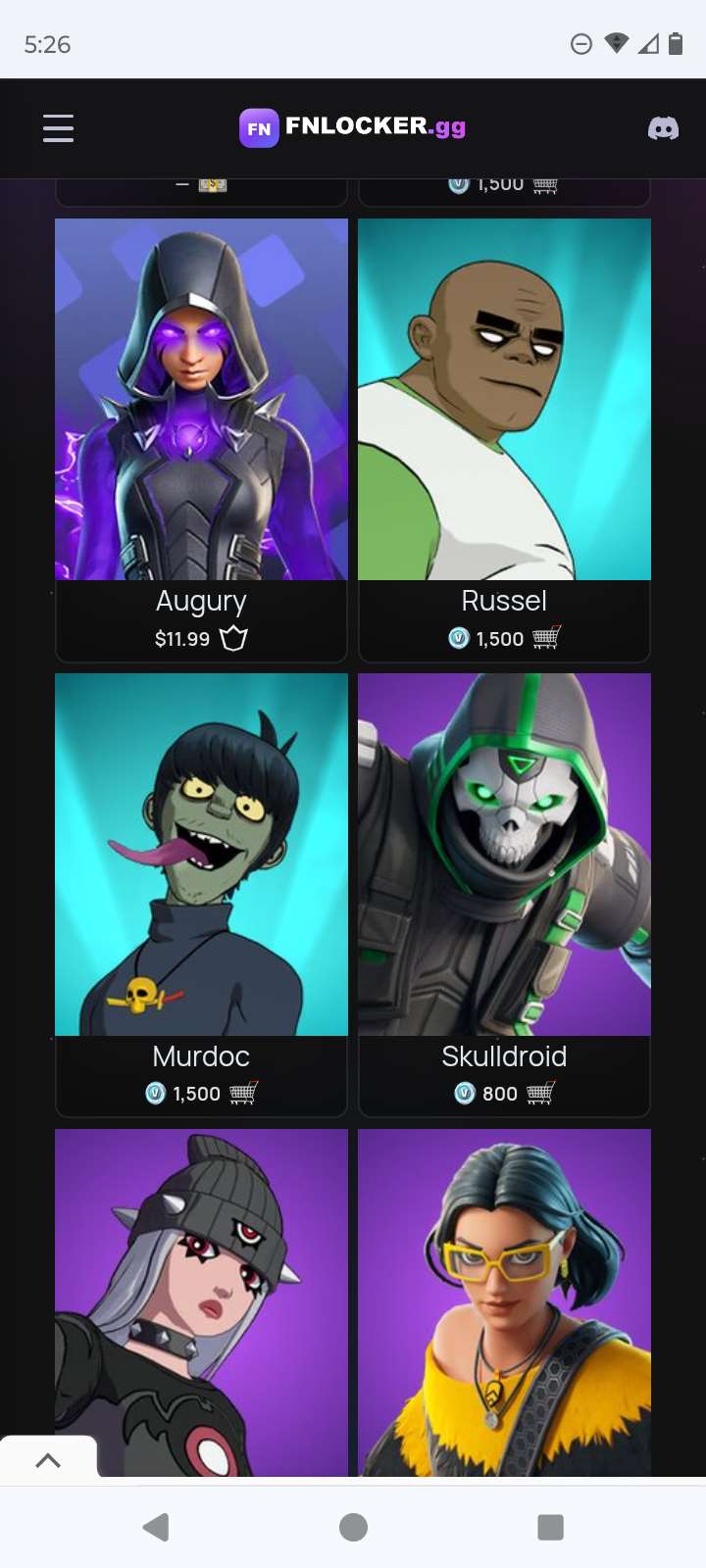 Game account sale Fortnite