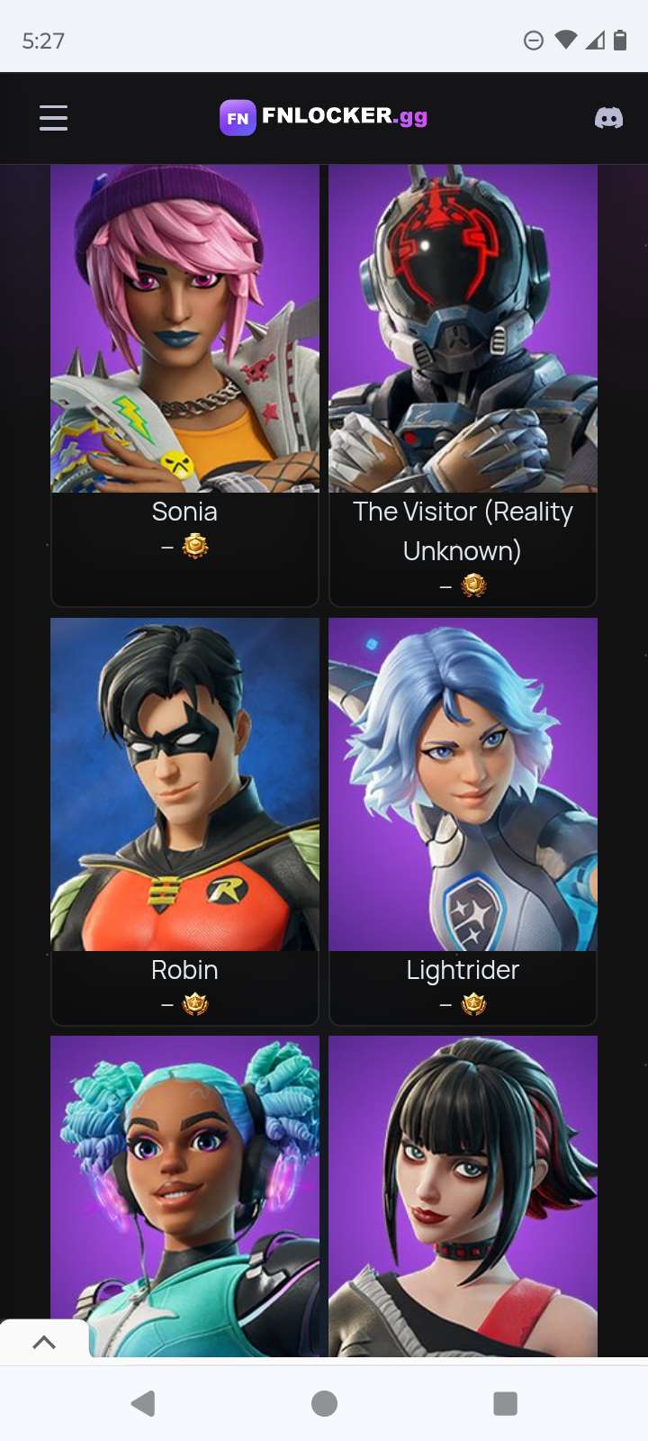 Game account sale Fortnite