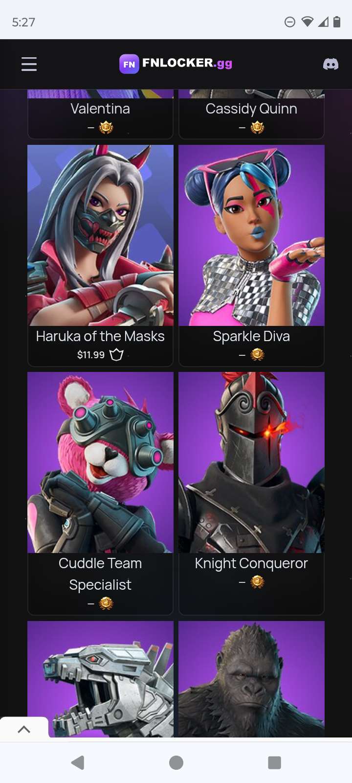 Game account sale Fortnite