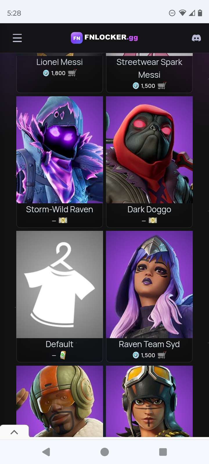 Game account sale Fortnite