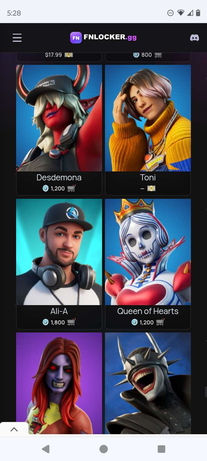 Game account sale Fortnite