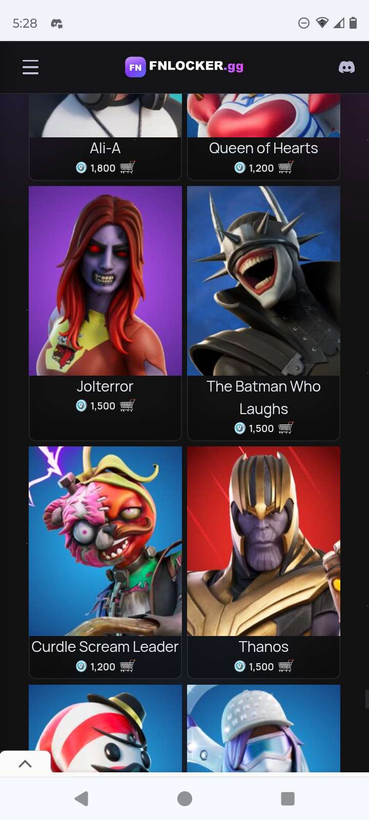 Game account sale Fortnite