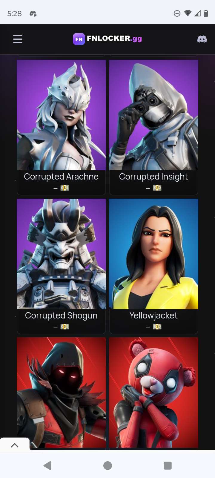 Game account sale Fortnite