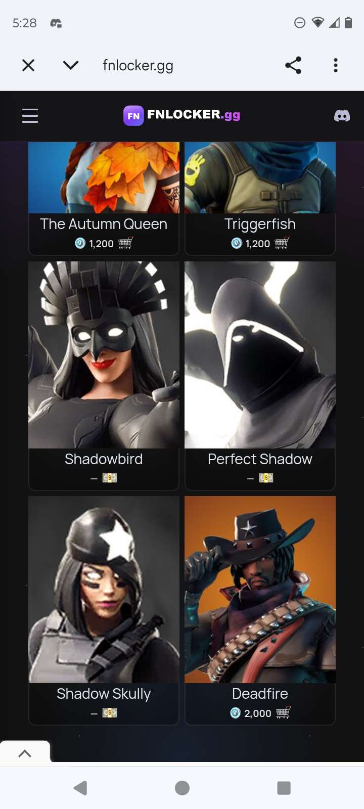 Game account sale Fortnite