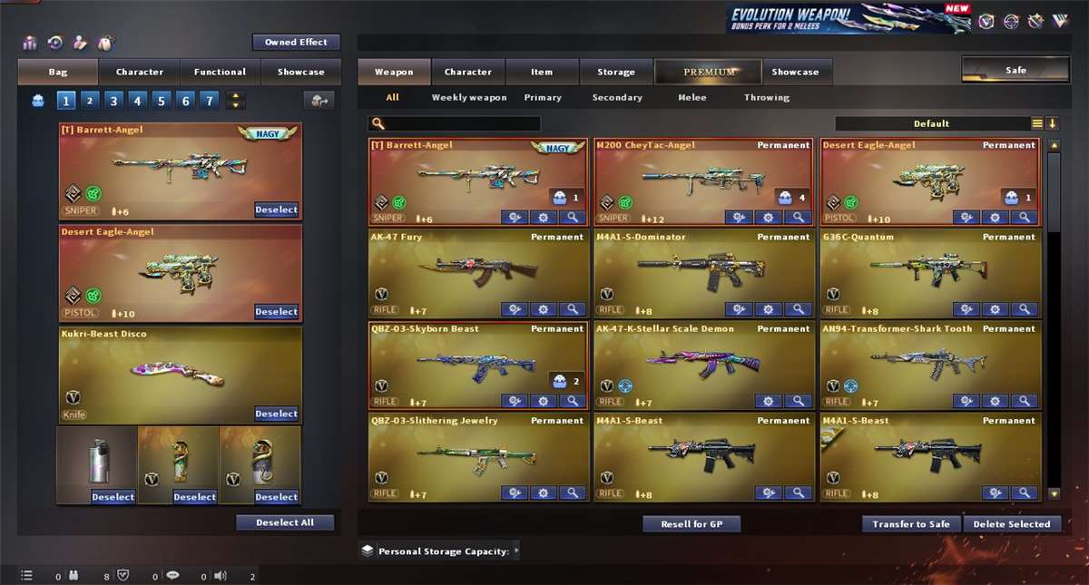 Game account sale CrossFire