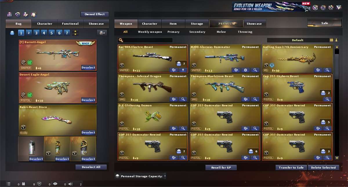 Game account sale CrossFire