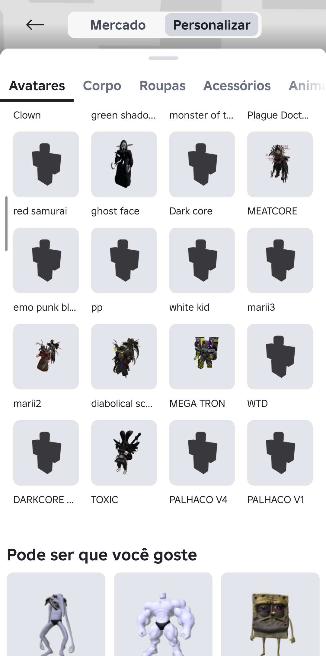 Venda de conta de jogo Roblox