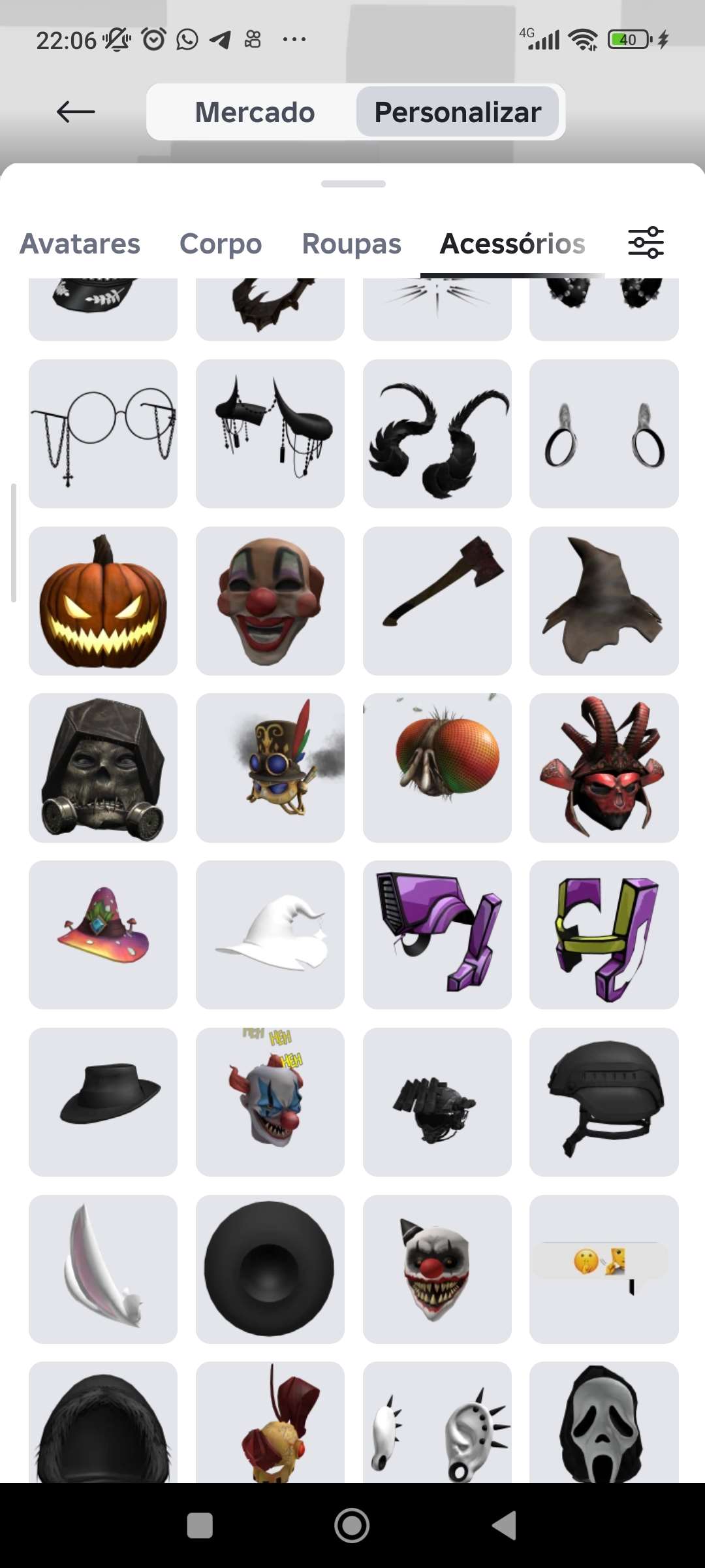 Venda de conta de jogo Roblox