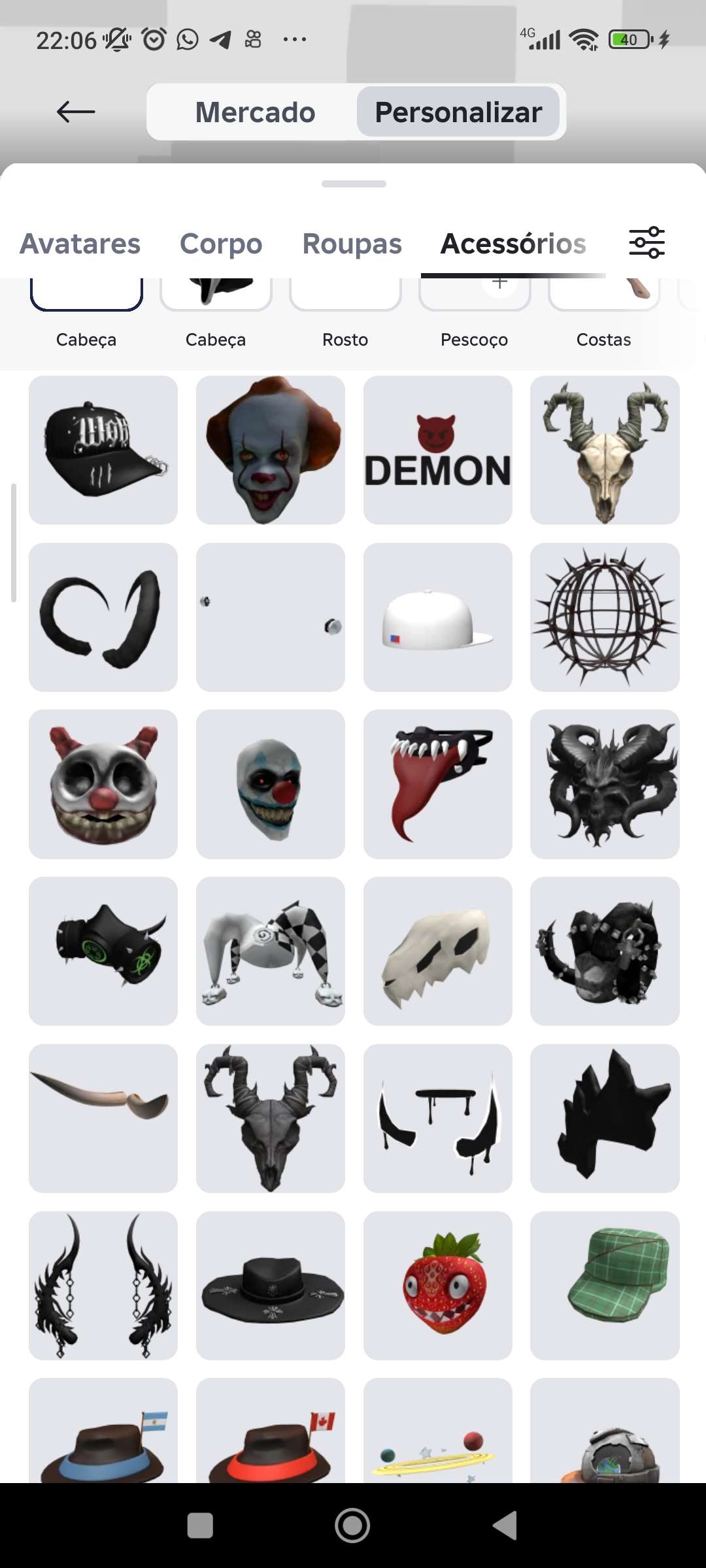 Venda de conta de jogo Roblox