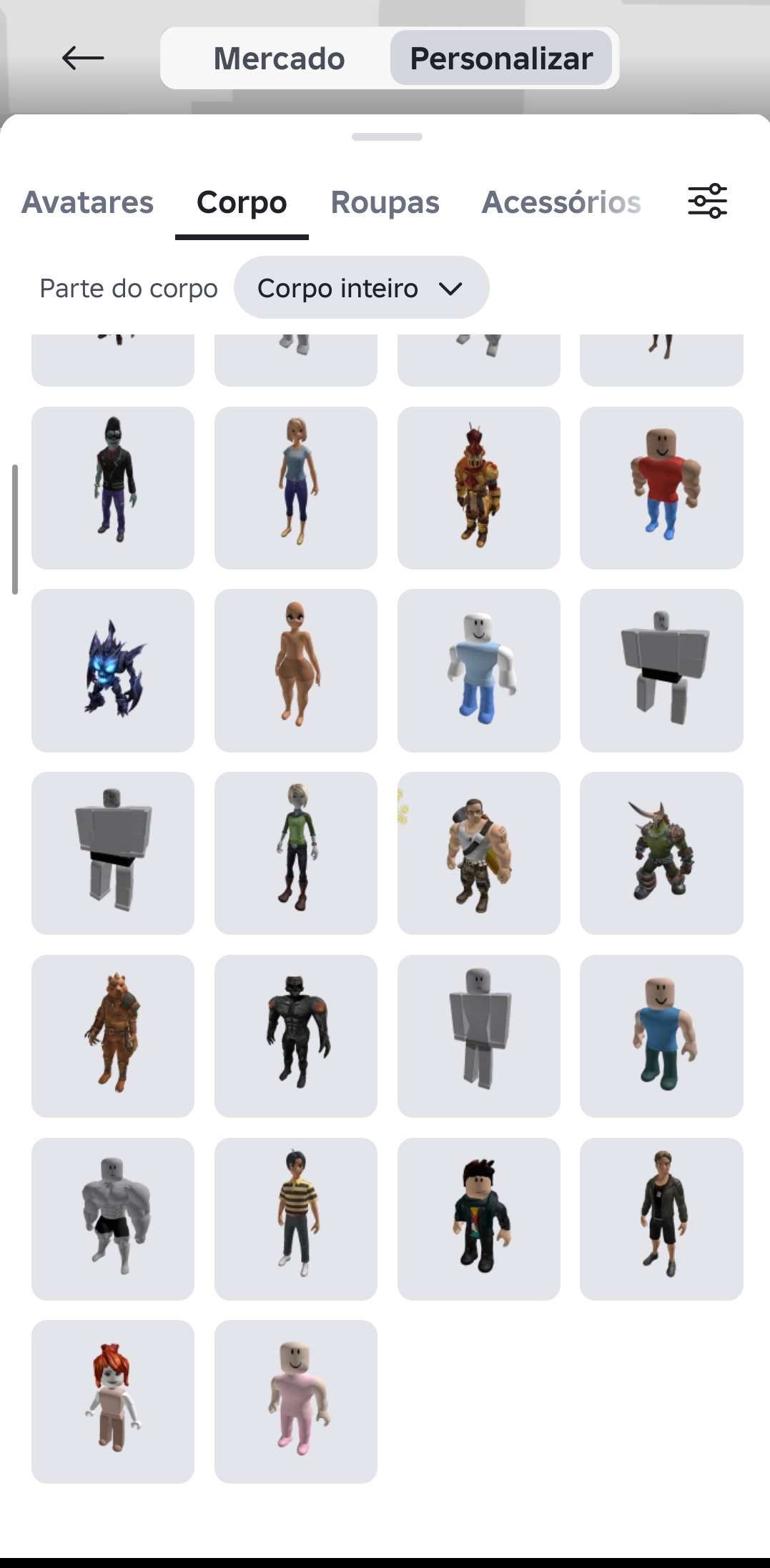 Venda de conta de jogo Roblox